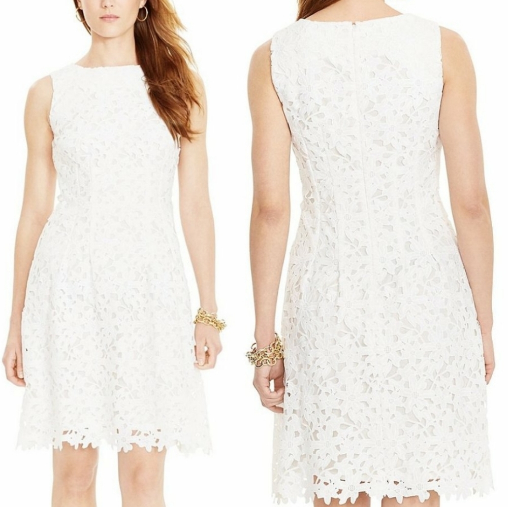 Ralph Lauren White dress Mint condition